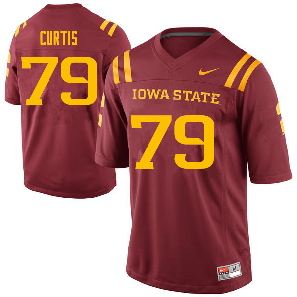 Men #79 Shawn Curtis Iowa State Cyclones College Football Jerseys Sale-Cardinal